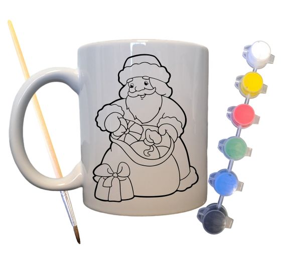 Набор для творчества кружка раскраска "Рождество" 330 мл белая (КР0057)