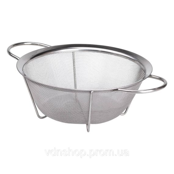 Дуршлаг с двумя ручками 25 см мелкоячеистая сетка из нержавеющей стали HP-19-2-25CM | Зображення 1