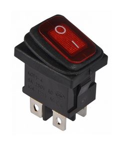 Перемикач KCD1-4-201WN R/B 220V 1 червона клавіша з підсвічуванням вологозахищена Ny95500704