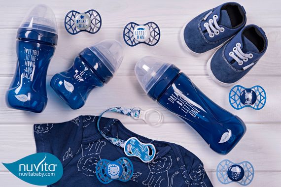 Пустышка ортодонтическая Nuvita NV7084 Air55 Cool 6m+ &quot;LOVE&quot; голубо-синяя (NV7084CB) | Зображення 4