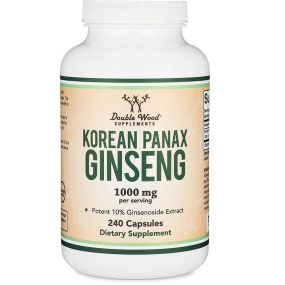 Комплекс для профілактики нервової системи Double Wood Korean Panax Ginseng 1000 mg (2 caps per serving) 240 Caps