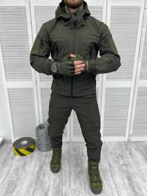 Осенний  костюм софтшел oliva  local  1-2 +