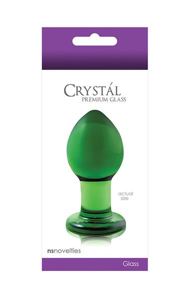 Скляна пробка NS Novelties CRYSTAL MEDIUM GREEN sexstyle | Зображення 1
