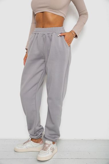 Спортивные штаны женские на флисе, цвет серый, 238R58671 | Зображення 2