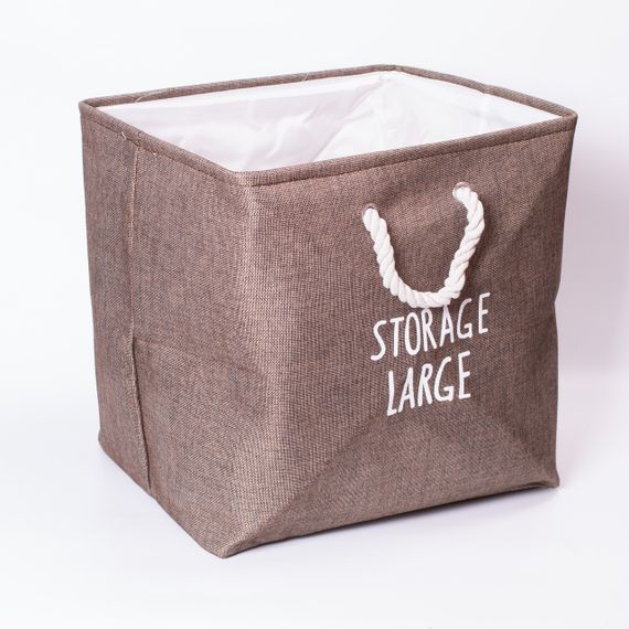 Кошик для білизни 40×33×36 (см) м'який 47 (л) Коричневий HP-41-1 | Зображення 3