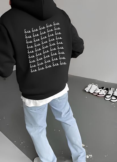 Худі з мерчем ДТФ (оверсайз)