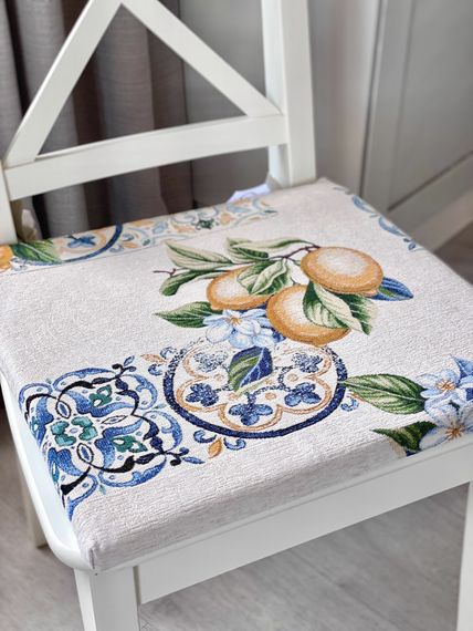 Подушка на стілець гобеленова ALLOVER34395 Limaso, 40x40, Квадратна, Лимони, З мікрофіброю, 74% поліестер, 23% бавовна, 3% акрил, поролон, Гобелен | Зображення 4