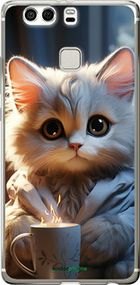 Чохол на Huawei P9 Plus Білий кіт "5646u-300-2448"