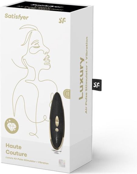 Вакуумний кліторальний стимулятор Satisfyer Luxury Haute Couture, чорний Sex Aura | Зображення 4