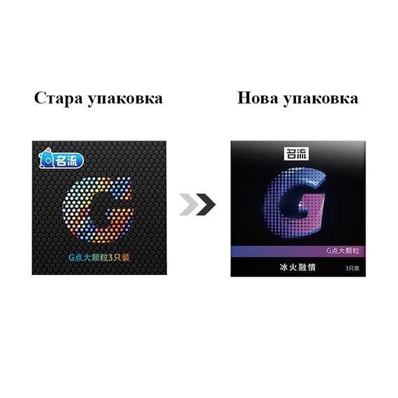 Рельефные презервативы Mingliu G  3 шт. | Зображення 3