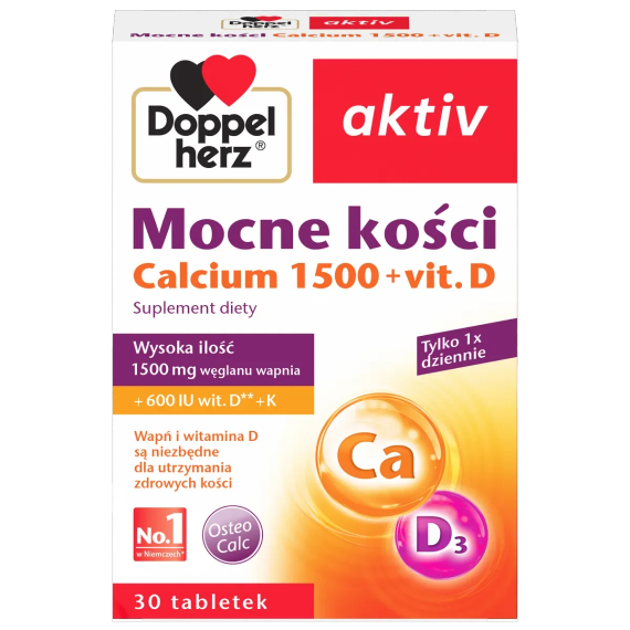 Комплекс мінералів Doppelherz aktiv Кальцій + K + D3 для зміцнення кісток, суглобів і зубів
