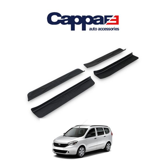 Накладки на дверні пороги EuroCap (4 шт, ABS) для Dacia Lodgy 2012-2022 рр | Зображення 4