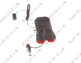 Стоп-сигнал (в зборі) велосипедний (універсальний) (подвійний, 1+1 LED) (mod 555) KL