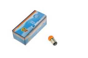 Лампа S25 (двохконтактна) 12 V 10 W/5 W (стоп, габарит) (червона) YWL