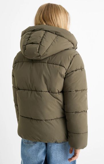 Дитяча зимова куртка для дівчинки C&A 128 см Хакі (26051669G) | Зображення 1