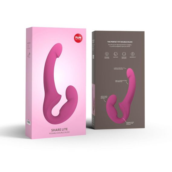 Безремінний страпон Fun Factory SHARE LITE blackberry, регульований, полегшена модель Sex Aura | Зображення 6