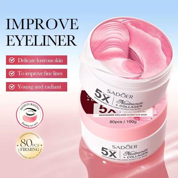 Гідрогелеві патчі з ніацинамідом і колагеном Sadoer Nicotinamide Collagen, 80 шт/100г | Зображення 1