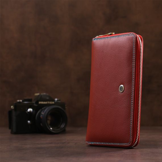 Кошелек женский ST Leather 18379 (SB71) на молнии Бордовый | Зображення 5