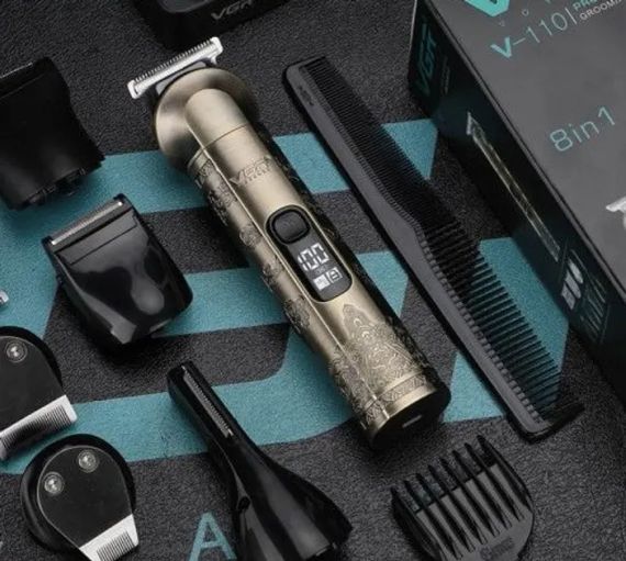 Набор VGR V-110 8в1 Professional для ухода за волосами, бородой, триммер для носа | Зображення 6