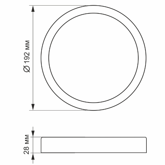 LED Світильник накладний круглий 18W 5000К 220V чорний VL-DLRS-185B Videx | Зображення 1