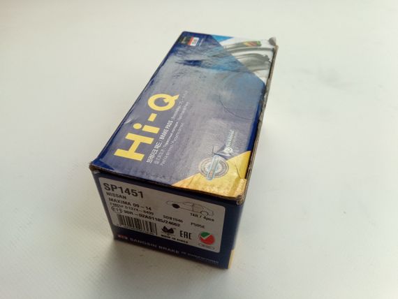 Колодки передні гальмівні Qashqai/X-trail 07-, Hi-Q (SP1451) (D1060-JD00A) | Зображення 1