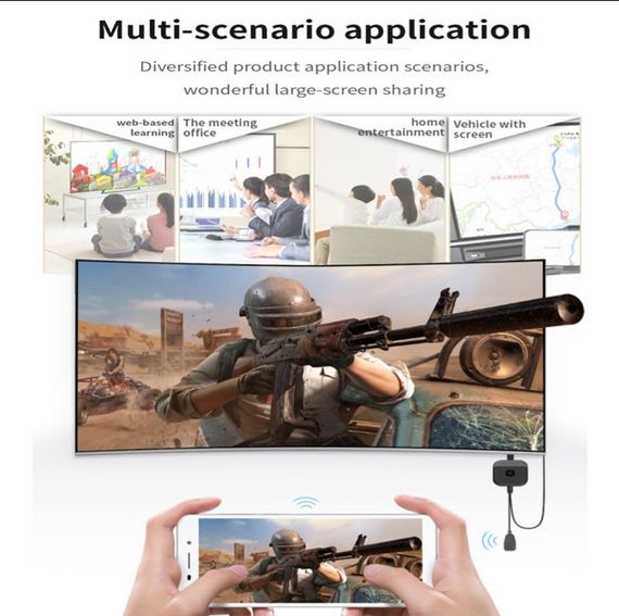 Бездротовий HDMI-адаптер для відображення, G59 2.4G 4K HDMI-адаптер для телевізора з відео та аудіо, адаптер Plug and Play | Зображення 4