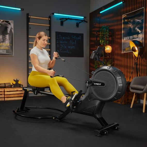Гребний тренажер Trex Sport APRON TX-880RM аеромагнітний чорний | Зображення 2