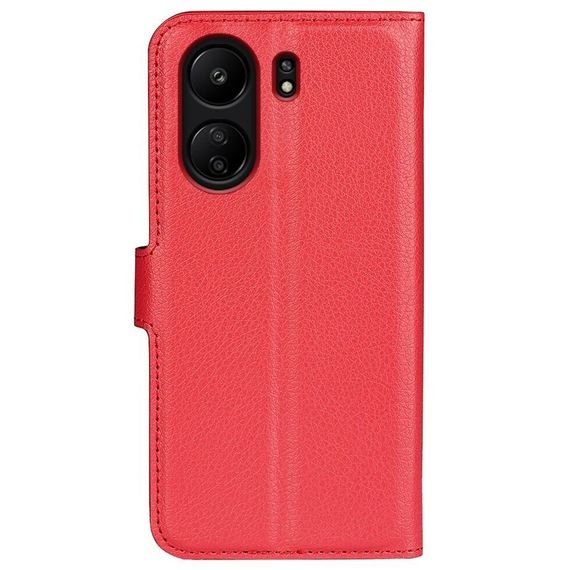 Чохол книжка з кишенями для карт на Xiaomi Redmi 13C / Poco C65 колір Червоний | Зображення 4