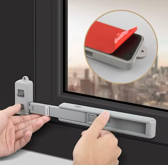 Фіксатор віконний для безпеки дітей, Пластиковий обмежувач відкривання вікна | Зображення 5