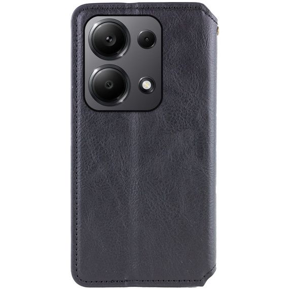 Шкіряний чохол-книжка GETMAN Cubic (PU) для Xiaomi Redmi Note 13 Pro 4G / Poco M6 Pro 4G Чорний | Зображення 1