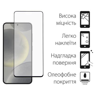 Чехол для мобильного телефона Dengos Samsung Galaxy S24 Matte + glass Black (DG-KM-109) | Зображення 2