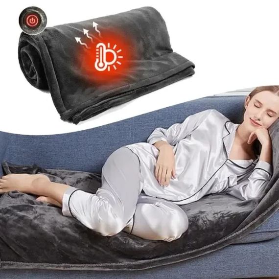 Электроодеяло Плед с подогревом (155*80) Electric Heating Shawl Blanket USB | Зображення 2