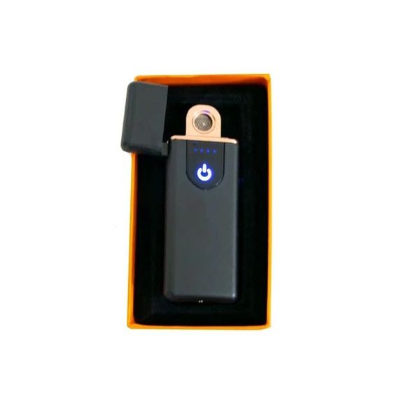 Електрозапальничка USB ZGP ABS, сенсорна електрична запальничка спіральна. Колір чорний | Зображення 2