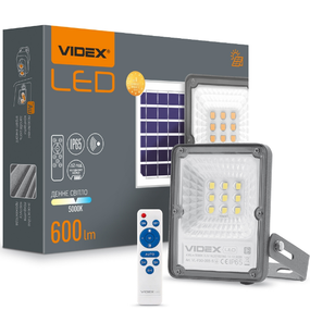 LED Прожектор 10W 5000К 6V автономный сенсорный VL-FSO-205-S Videx
