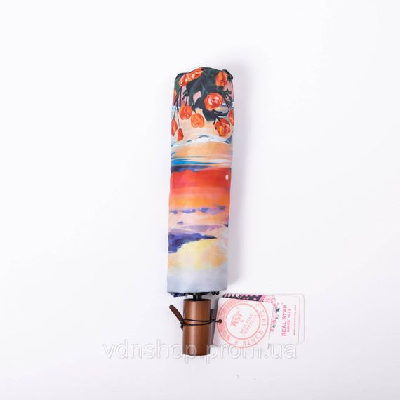 Зонт механический элегантный с принтом прочный надежный из полиэстера диаметр 100 см HP-23-14ML | Зображення 2