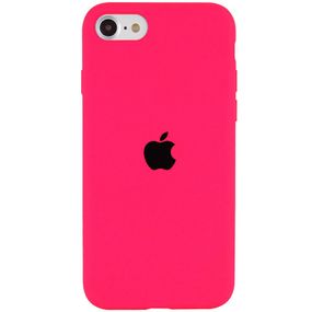 Чохол Silicone Case Full Protective (AA) для Apple iPhone SE (2020) Рожевий/Barbie pink