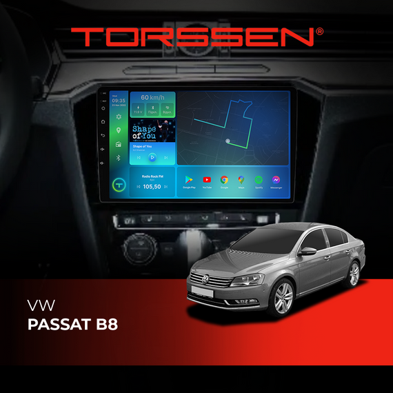Штатна магнітола Torssen VW Passat B8 NF10 Carplay