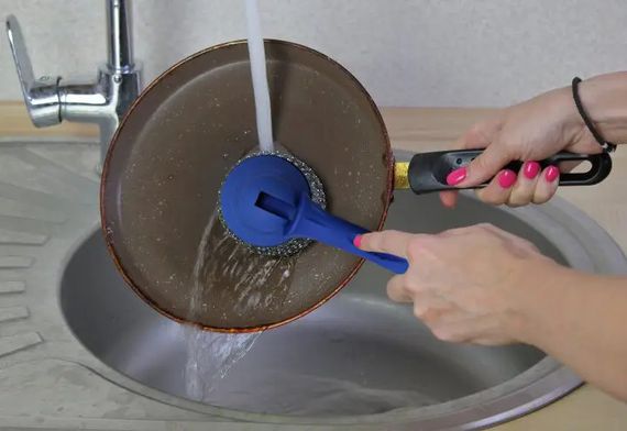 Щетка с длинной ручкой для чистки посуды, посуда, сковорода BRUSH AND-4-20-600 | Зображення 5