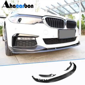 Накладка на передній бампер Lip V6 (для M-Sport 2017-2020, Карбон) для BMW 5 серія G30/31 рр