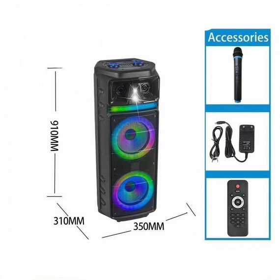 Портативна колонка валіза XPRO M2102 40Вт, USB, SD, FM радіо, Bluetooth, 1 мікрофон, ДК (41195-M2102) | Зображення 2