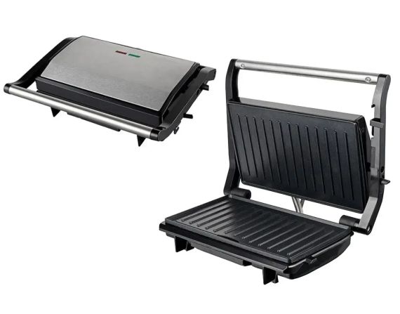 Прижимной гриль с антипригарным покрытием BITEK BT-2685 2000W Электрический контактный гриль | Зображення 1