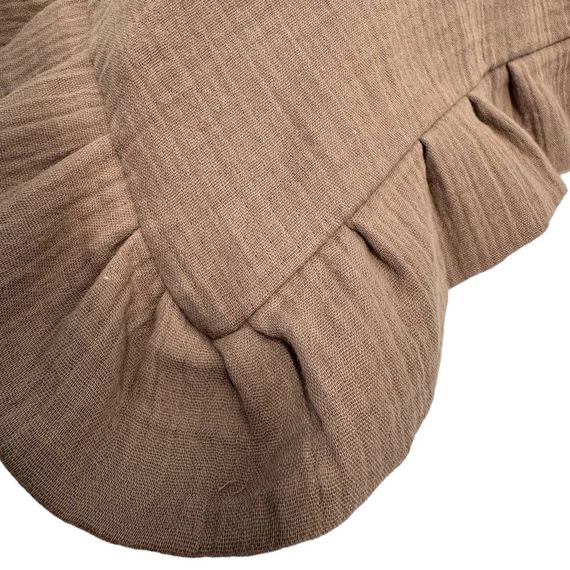Наволочка декоративна SoundSleep Muslin Coffee 45х45 см з рюшами кава (94331967) | Зображення 3