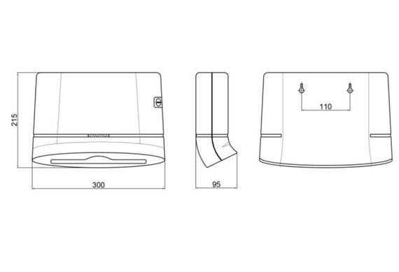 Тримач для паперових рушників Qtap Pohodli, 300 мм, White QTDR600WP | Зображення 1