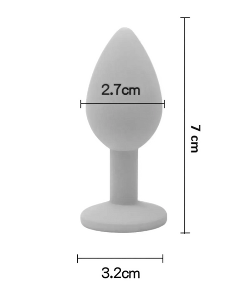 Силиконовая анальная пробка с кристаллом SKN KSIL-25S ( размер S ) sexstyle | Зображення 1