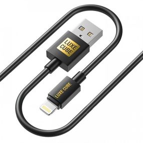 Кабель LUXE CUBE Lightning to USB 1м 3А чорний