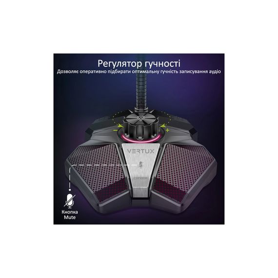 Мікрофон Vertux Condor USB Black (condor.black) | Зображення 5