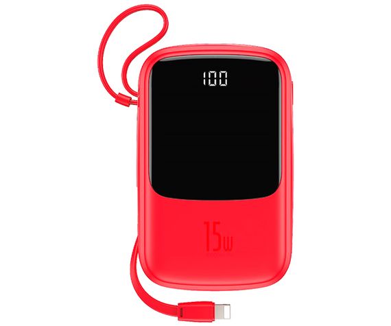 Портативна батарея Power Bank Baseus PPQD-B Q Pow With IP 3A 15W 10000 mAh червоний (ЦУ-00037128_999) | Зображення 8