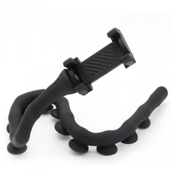 Гнучкий тримач для телефону з універсальними присосками Cute Worm Lazy Holder. Колір: чорний SH-31 | Зображення 2