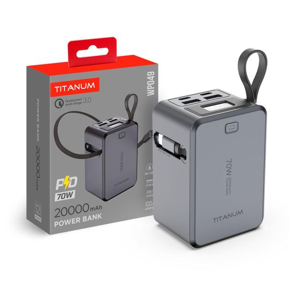 Повербанк 20000mAh TІTANUM WP049 PD70W Grey