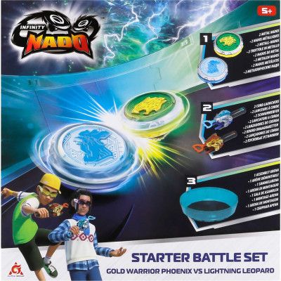 Волчок Auldey набор Infinity Nado VI Starter Battle Set Gold Warrior Phoenix vs Lighting Leopard (EU654183)